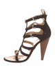 Giuseppe Zanotti Suede Cutout Accent Gladiator Sandals