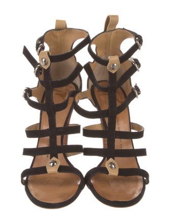 Giuseppe Zanotti Suede Cutout Accent Gladiator Sandals
