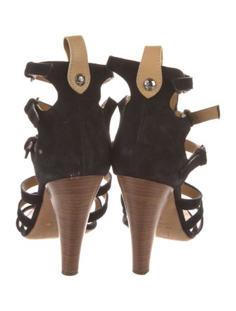 Giuseppe Zanotti Suede Cutout Accent Gladiator Sandals