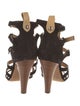 Giuseppe Zanotti Suede Cutout Accent Gladiator Sandals