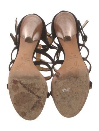 Giuseppe Zanotti Suede Cutout Accent Gladiator Sandals