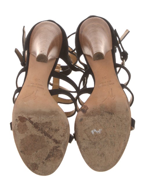 Giuseppe Zanotti Suede Cutout Accent Gladiator Sandals