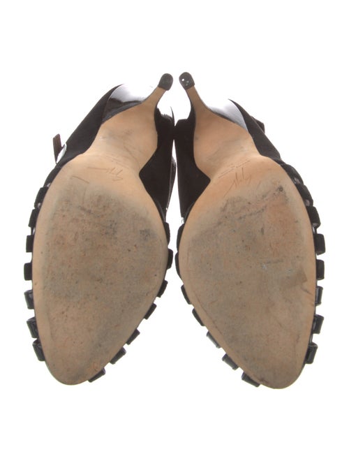 Giuseppe Zanotti Patent Leather Cutout Accent T-Strap Pumps