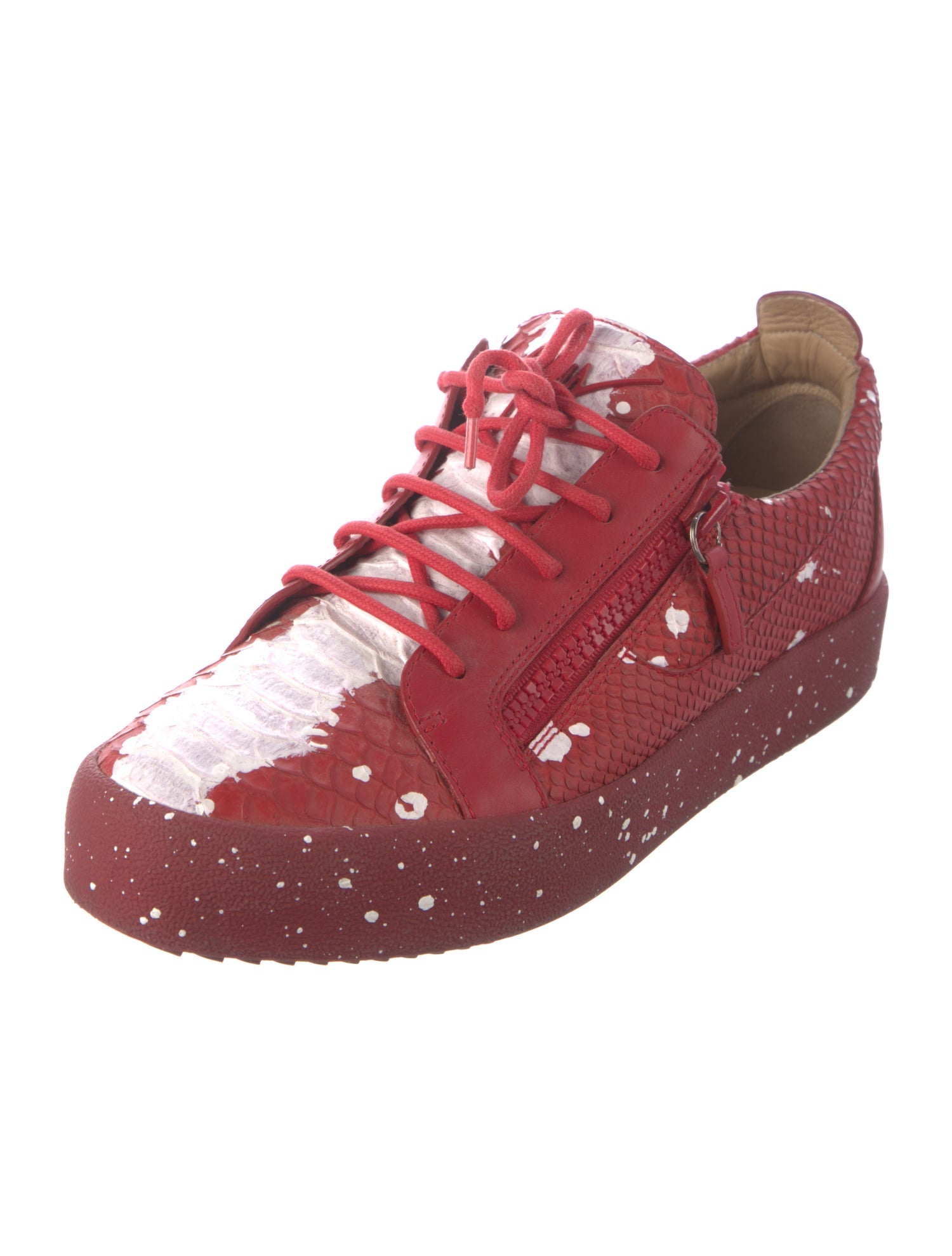 Giuseppe Zanotti Python Printed Sneakers