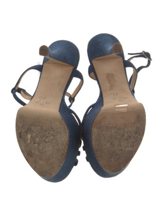 Giuseppe Zanotti Patent Leather T-Strap Sandals