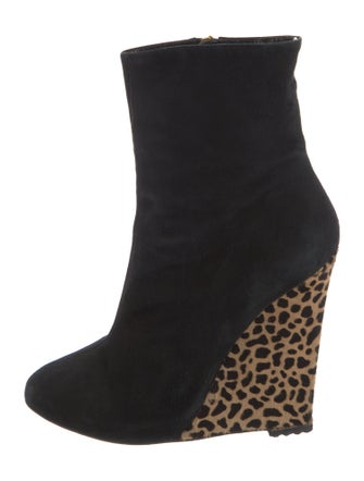 Giuseppe Zanotti Suede Animal Print Sock Boots