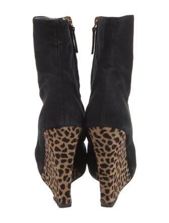 Giuseppe Zanotti Suede Animal Print Sock Boots
