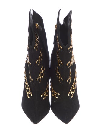 Giuseppe Zanotti Suede Plaid Print Boots