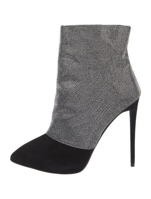 Giuseppe Zanotti Suede Plaid Print Sock Boots