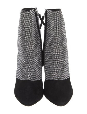 Giuseppe Zanotti Suede Plaid Print Sock Boots