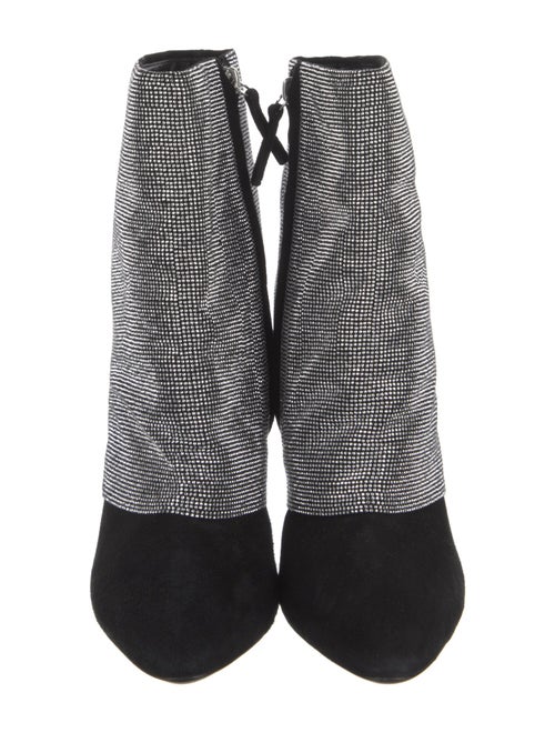 Giuseppe Zanotti Suede Plaid Print Sock Boots