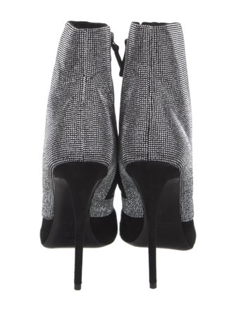 Giuseppe Zanotti Suede Plaid Print Sock Boots