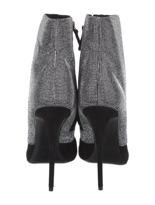 Giuseppe Zanotti Suede Plaid Print Sock Boots