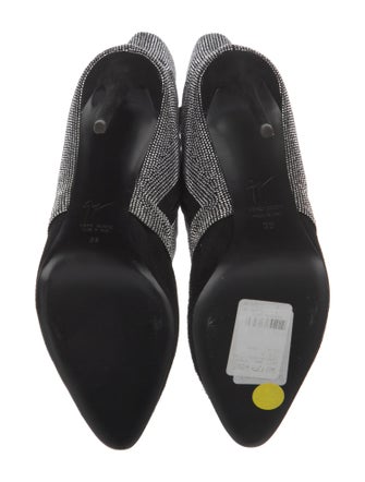 Giuseppe Zanotti Suede Plaid Print Sock Boots