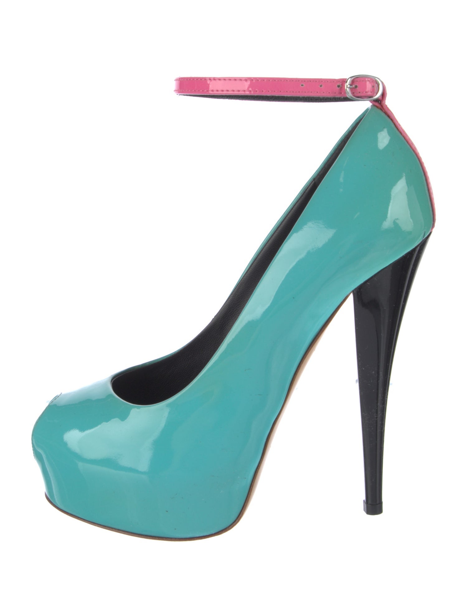 Giuseppe Zanotti Patent Leather Colorblock Pattern Pumps