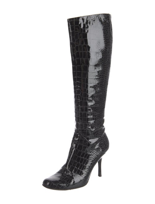 Giuseppe Zanotti Patent Leather Animal Print Boots