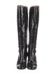 Giuseppe Zanotti Patent Leather Animal Print Boots