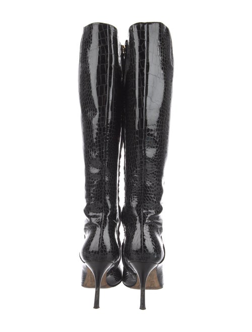 Giuseppe Zanotti Patent Leather Animal Print Boots