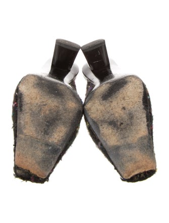 Giuseppe Zanotti Tweed Tweed Pattern Mules