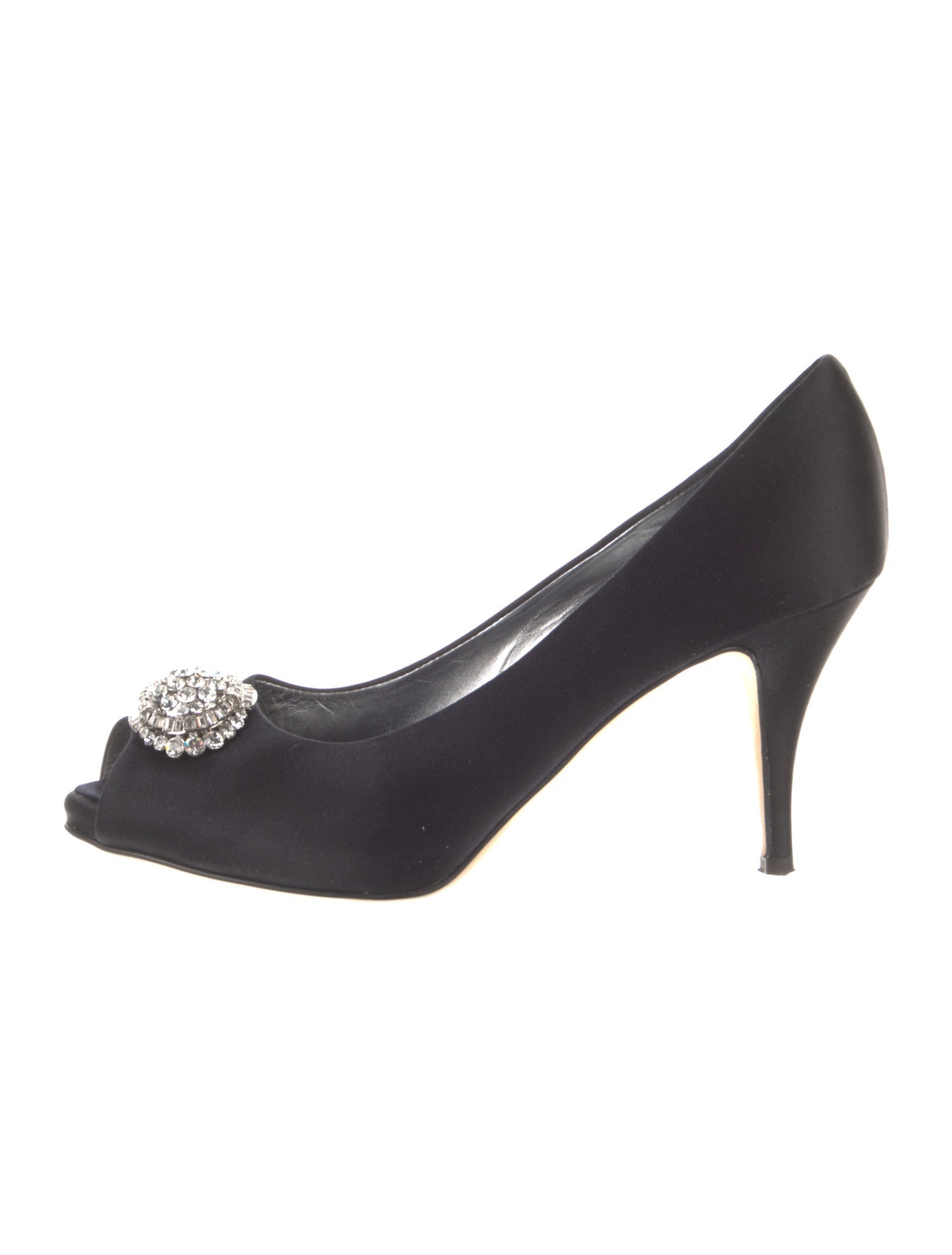 Giuseppe Zanotti Satin Crystal Embellishments Pumps