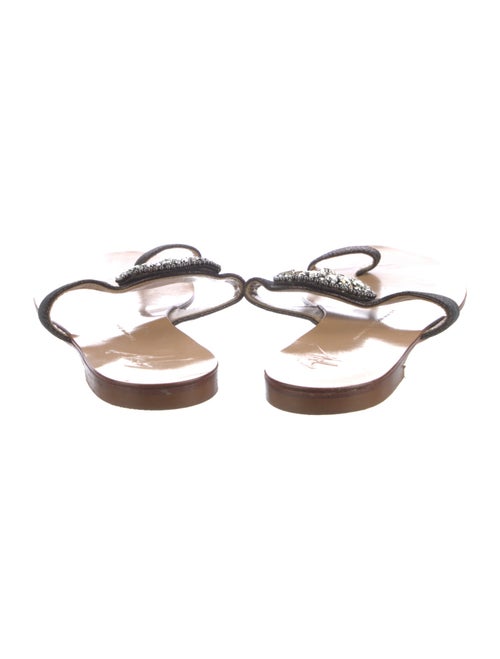 Giuseppe Zanotti Satin Crystal Embellishments Slides