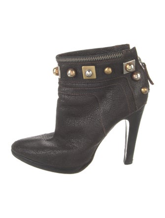 Giuseppe Zanotti Leather Studded Accents Boots