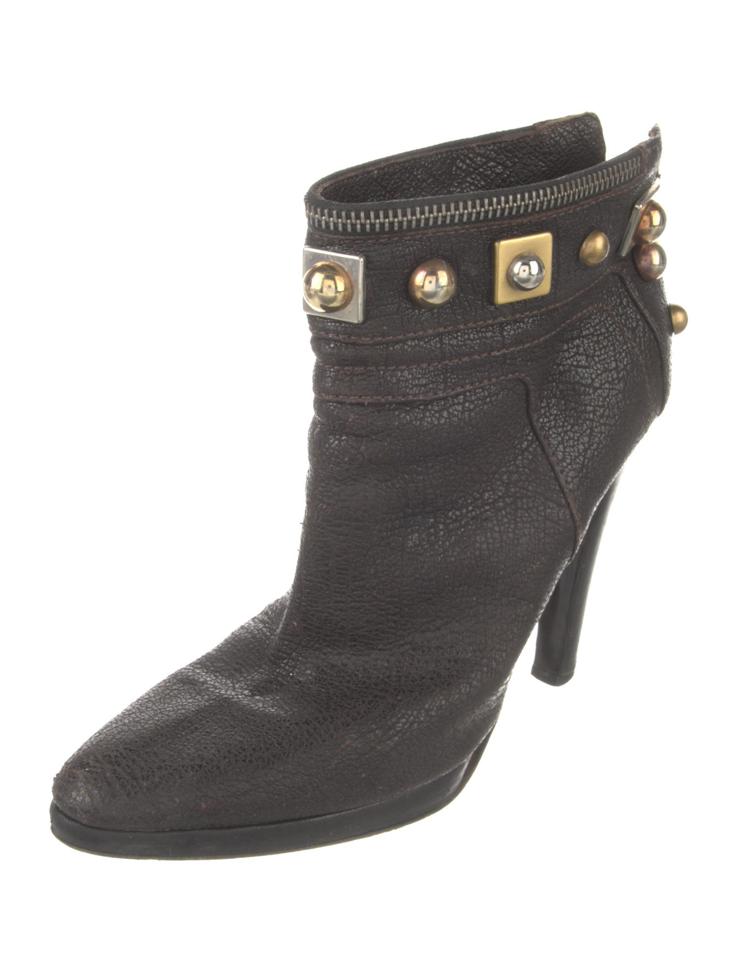 Giuseppe Zanotti Leather Studded Accents Boots