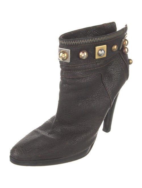 Giuseppe Zanotti Leather Studded Accents Boots