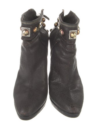 Giuseppe Zanotti Leather Studded Accents Boots