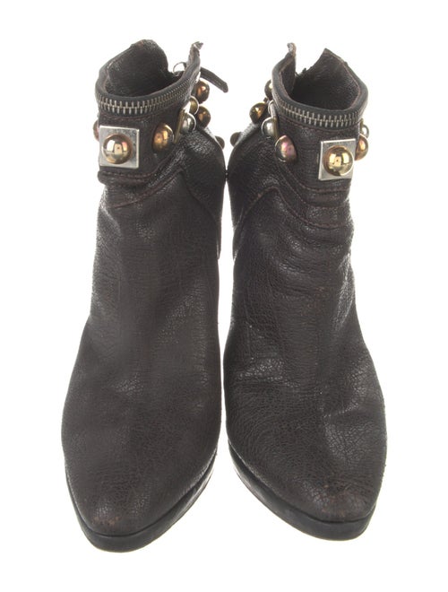 Giuseppe Zanotti Leather Studded Accents Boots