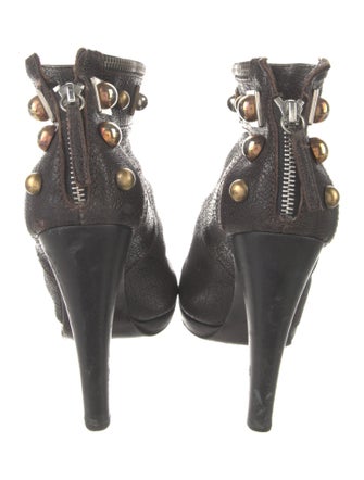 Giuseppe Zanotti Leather Studded Accents Boots