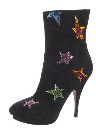 Giuseppe Zanotti Suede Graphic Print Boots