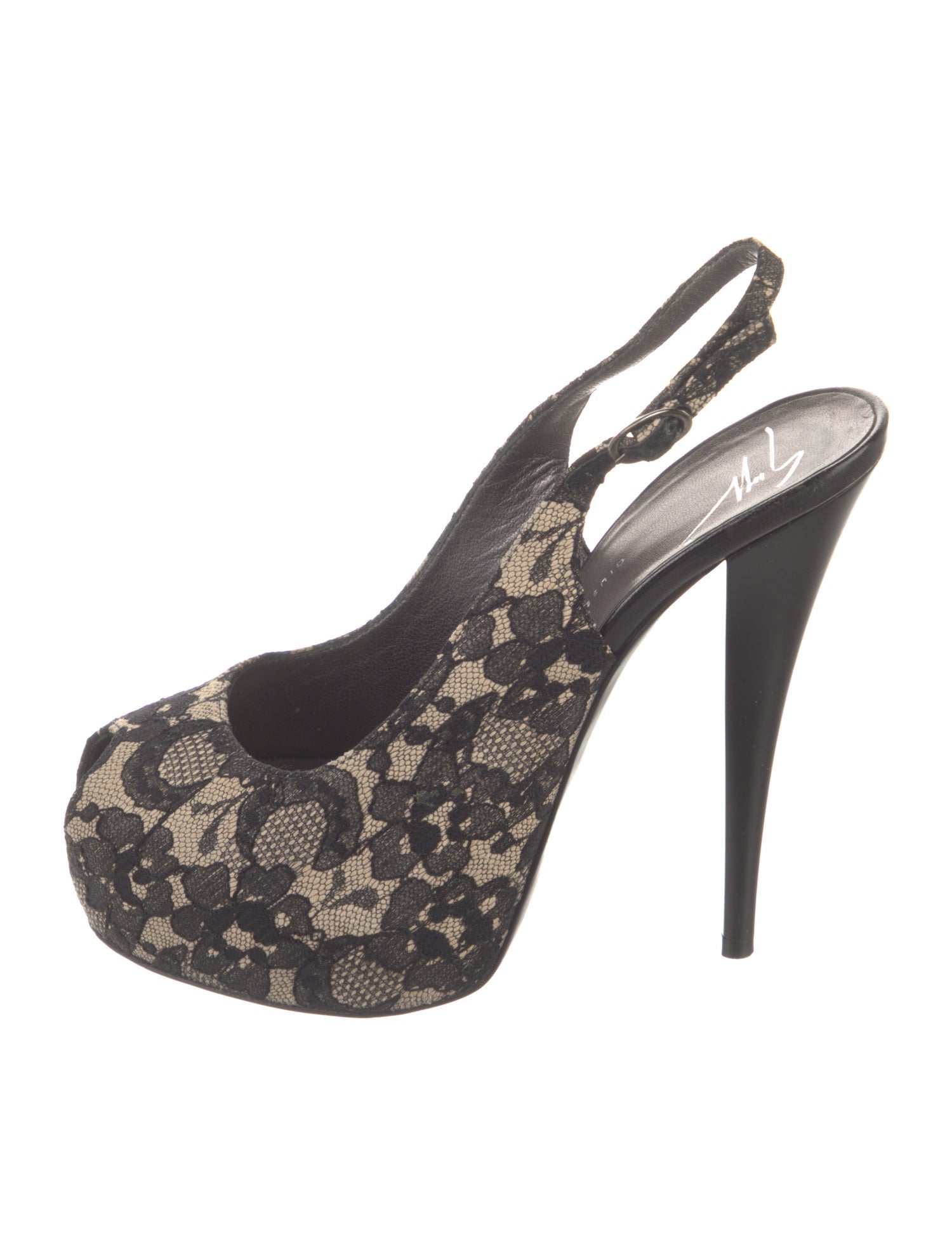 Giuseppe Zanotti Mesh Printed Slingback Pumps
