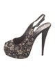 Giuseppe Zanotti Mesh Printed Slingback Pumps