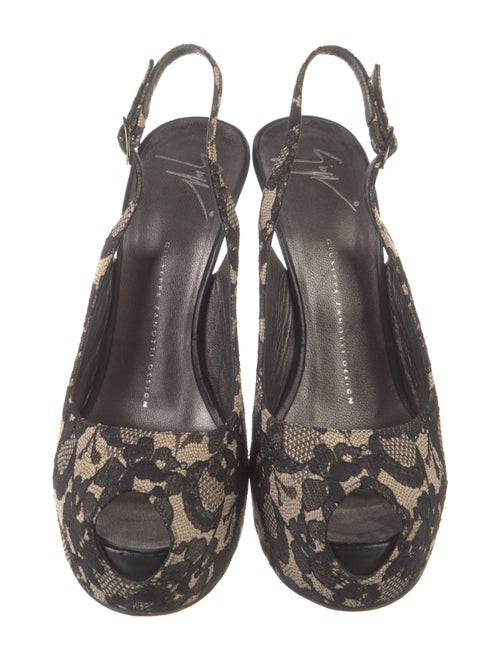 Giuseppe Zanotti Mesh Printed Slingback Pumps