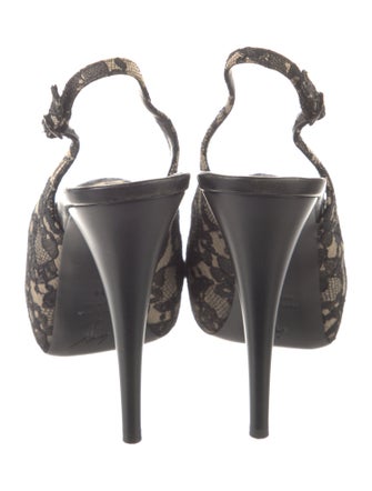 Giuseppe Zanotti Mesh Printed Slingback Pumps