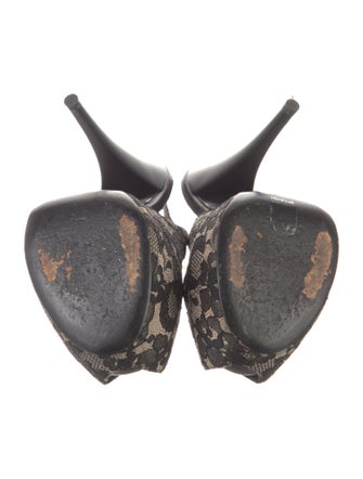 Giuseppe Zanotti Mesh Printed Slingback Pumps