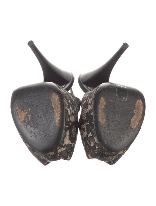 Giuseppe Zanotti Mesh Printed Slingback Pumps