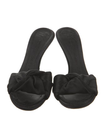 Giuseppe Zanotti Satin Bow Accents Slides