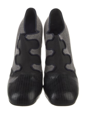 Fendi Leather Printed Boots