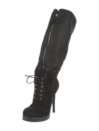 Giuseppe Zanotti Suede Lace-Up Boots