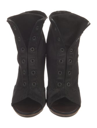 Giuseppe Zanotti Canvas Printed Lace-Up Boots