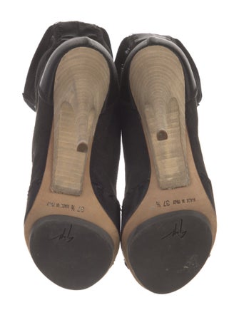 Giuseppe Zanotti Canvas Printed Lace-Up Boots