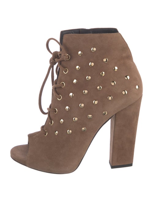 Giuseppe Zanotti Suede Studded Accents Lace-Up Boots