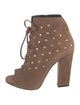 Giuseppe Zanotti Suede Studded Accents Lace-Up Boots