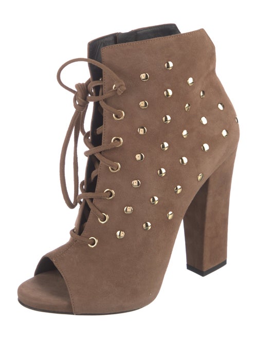 Giuseppe Zanotti Suede Studded Accents Lace-Up Boots