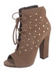 Giuseppe Zanotti Suede Studded Accents Lace-Up Boots