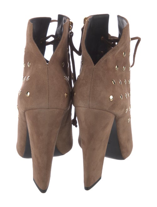 Giuseppe Zanotti Suede Studded Accents Lace-Up Boots