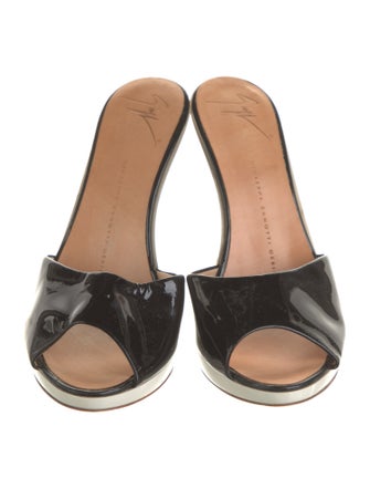 Giuseppe Zanotti Patent Leather Slides