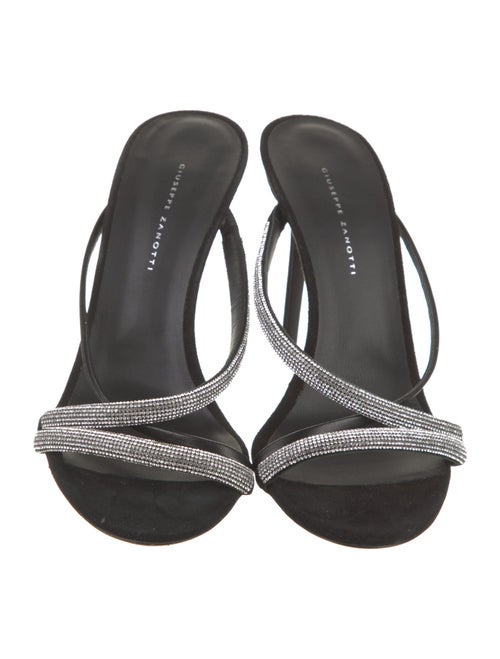 Giuseppe Zanotti Leather Crystal Embellishments Slides